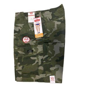 Wrangler camo relaxed fit stretch cargo shorts-32, 46